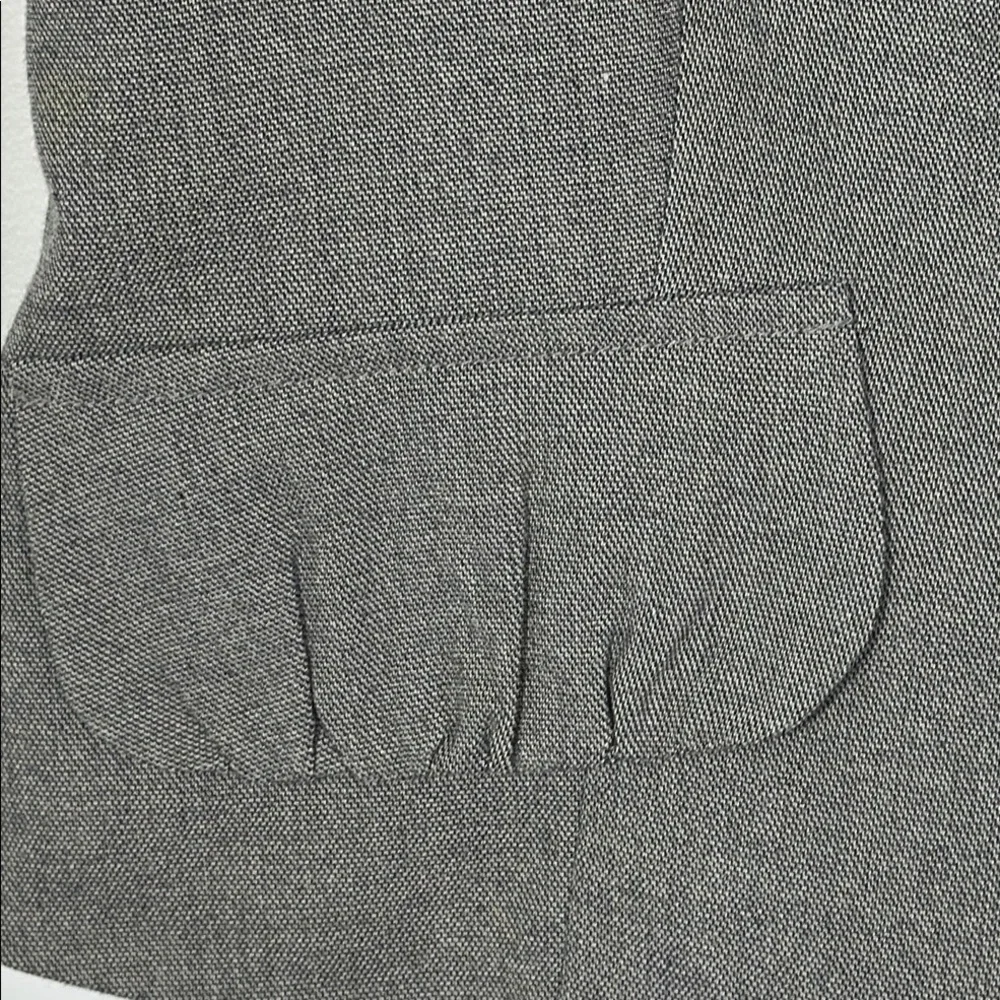 Curio Nine Blazer Grey Crop Ruched Puff‎ Sleeve in Size M  NWT